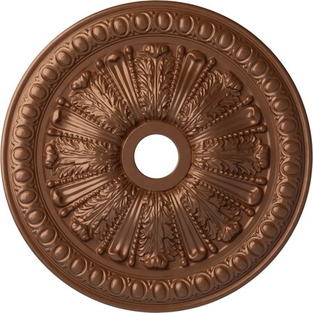 Ekena Millwork Tomango Egg & Dart Medallion (Canopies up to 6 3/4"), 27 7/8"OD x 3 7/8"ID x 2 1/2"P, Copper CM27TOPOS